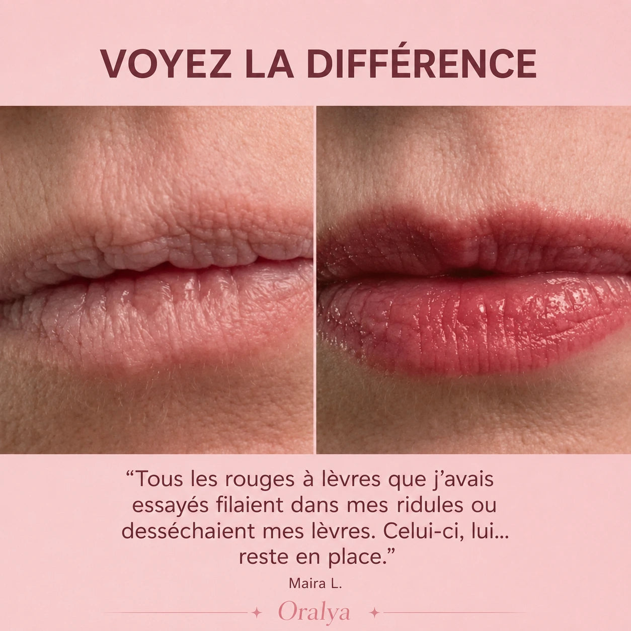 Rouge à lèvres Oralya pour lèvres matures