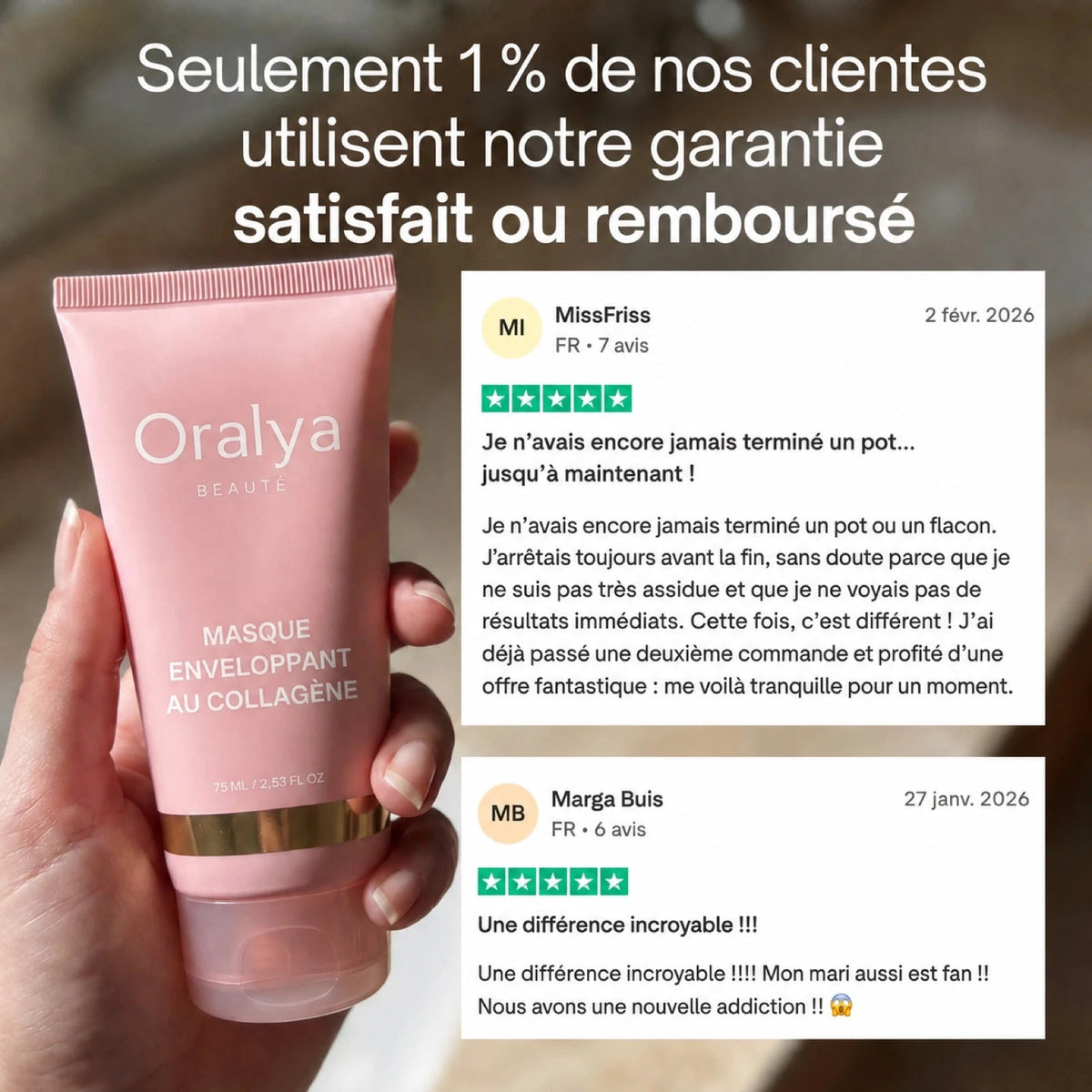 Masque Enveloppant au Collagène - Oralya